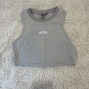 AYBL Gray Sleeveless Crop Tank Top